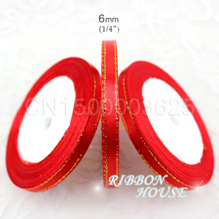 25 ярдов/рулон Красные атласные ленты 1/4 дюйма (6 мм)|ribbon yarn crochet patterns|packaging evaluationribbon