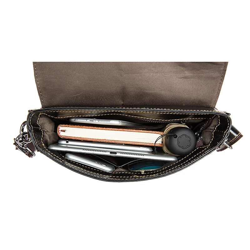 Genuine Leather Messenger Shoulder Women Men Bag Crossbody Cross Briefcase Office Business Work For Handbag Male Tablet Document