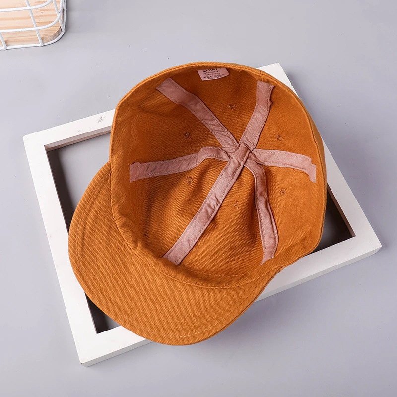 Летние вымытые бейсболки для взрослых облегающие из чистого хлопка с коротким