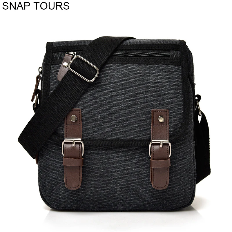 Мужская холщовая сумка-мессенджер на плечо с отделением для телефона |