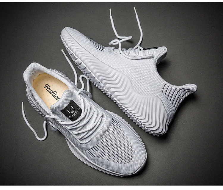 Кроссовки мужские дышащие Flyknit мужские s Легкая спортивная обувь уличный большого размера Masculino Adulto поддержка прямой доставки 39-47