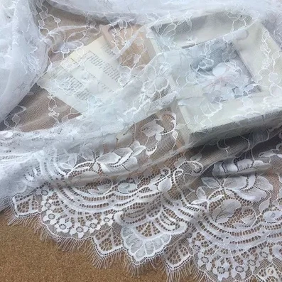 Wide150cm Сетка Бабочка широкие ресницы кружева ткань Элитная Одежда Свадебные вуали