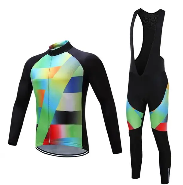 jersey and pants Комбинезон для велоспорта, набор из Джерси, мужская одежда с длинным рукавом для велоспорта, комплект одежды для горного велосипеда, униформа, костюм для триатлона - Цвет: jersey and pants