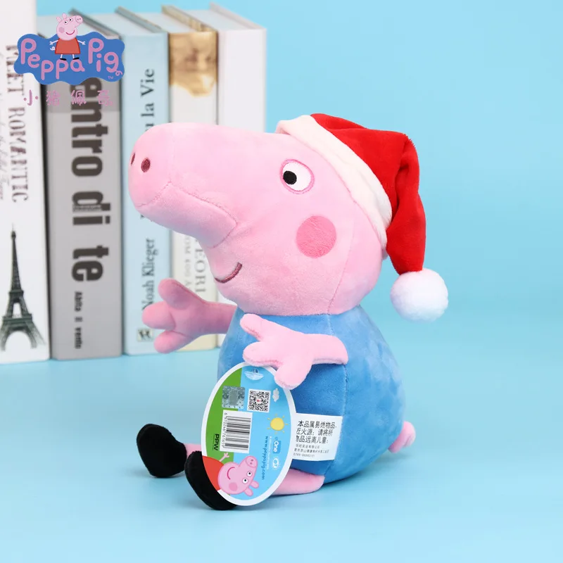 30 см Peppa Свинья Плюшевые игрушки куклы Пеппа Джордж Свинья ребенок Счастливого Рождества год Стиль развивающие игрушки подарок для девочки; дети