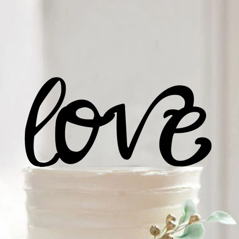 Свадебный торт Topper Love Mr Mrs акриловый Безопасный черный Toppers Романтический невесты