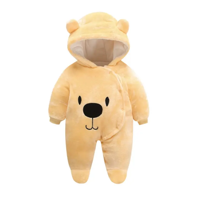 2019 New Born Baby Boy Girls Winter Cotton Toddler Clothes Rompers Hooded Cute Bear Infant Snowsuit Jumpsuits 0-12 Months | Детская