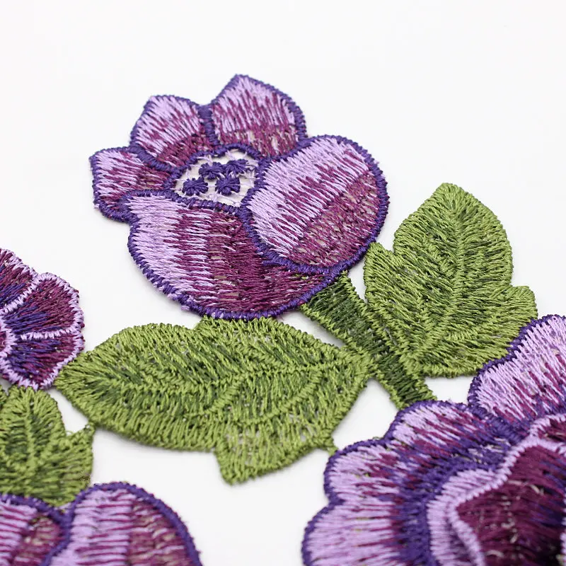 Кружевной воротник из 9 стильных цветов с розой и сердечком Кружевная аппликация