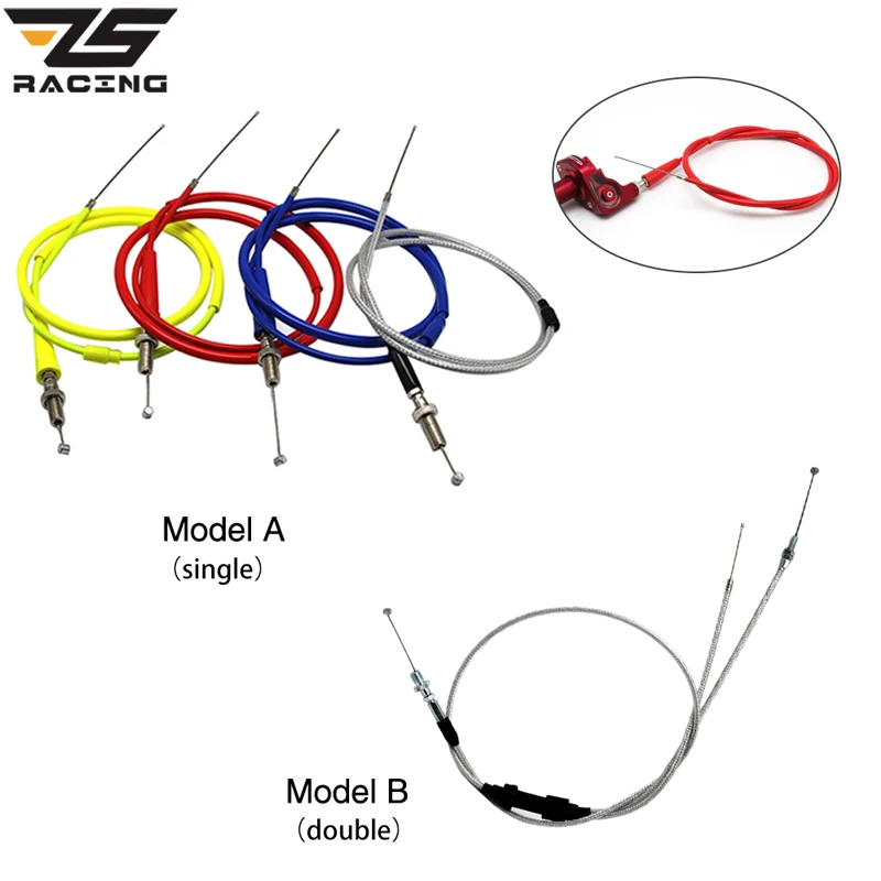 

ZS Racing 4 Colors Motorcycle Throttle Cable Rope Wire Line Throttle Clutch Cable Fit On Racing Motor Carburetor Dirt Pit Bike