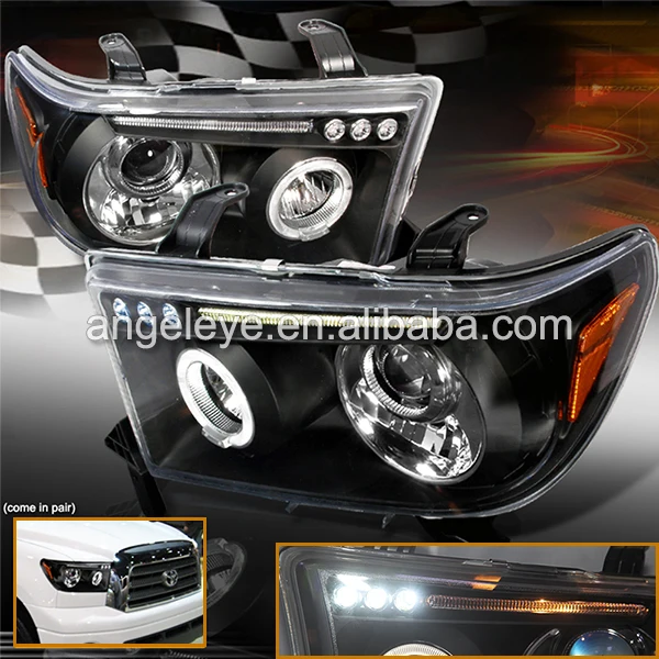 

Для TOYOTA Tundra светодиодный ные фары 2007- 2013 год черный корпус JY