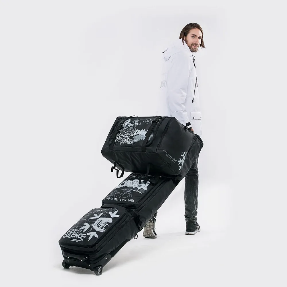 Для мужчин женщин лыжи оснастить ts защиты каракули Сумка на колесах/каракули