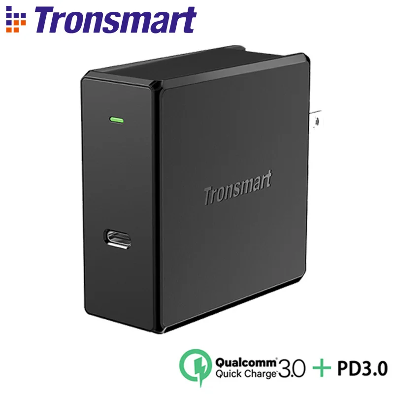 Tronsmart WCP02 60 Вт настенное зарядное устройство с разъемом типа C, быстрая зарядка 3,0, быстрая зарядка 3,0, зарядное устройство для телефона MacBook, зарядное устройство для ноутбука