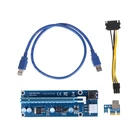 Удлинитель USB 3,0 PCI-E Express 1X 4x 8x 16x, карта адаптера SATA, 15-контактный штекер на 6-контактный кабель питания для майнинга BTC