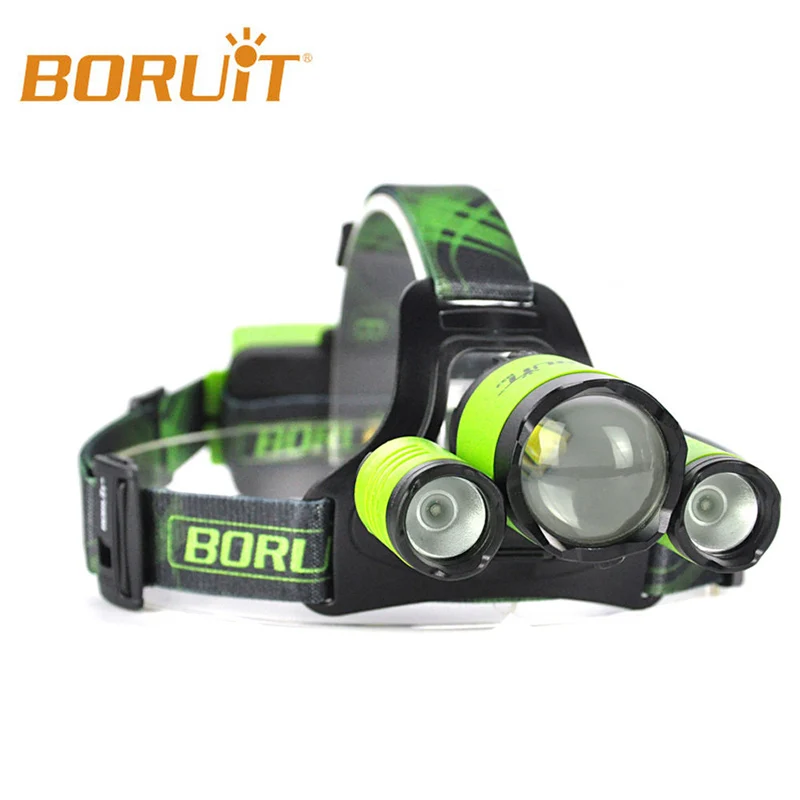 Синий BORUIT B22 Перезаряжаемые светодиодный Масштабируемые Фары XM-L2+ 2X XPE зеленый фара Micro USB фар Факел Рыбалка головного света - Испускаемый цвет: Синий