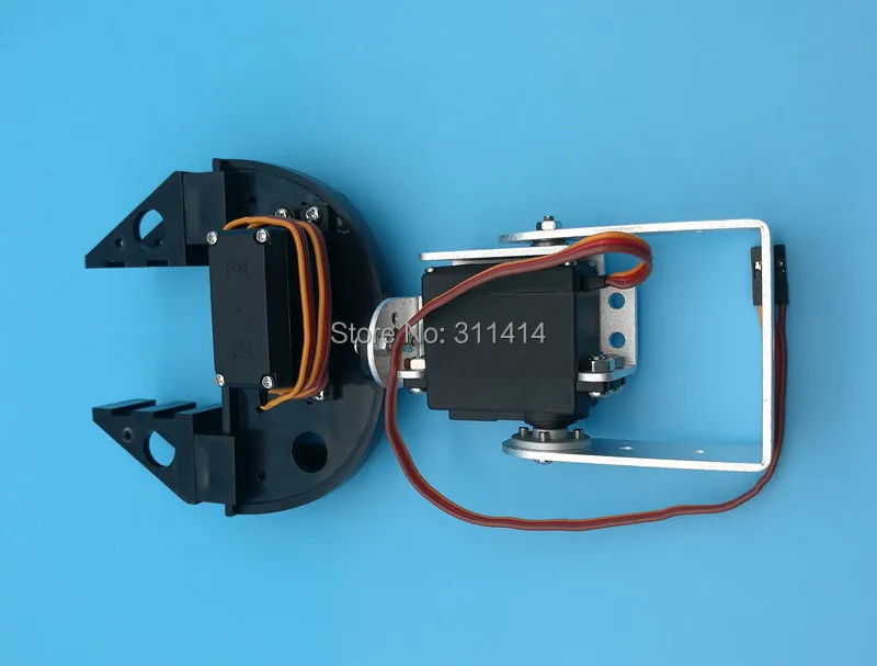 1 Набор 2DOF RC робот механический рычаг с пластиковым захватом несобранный