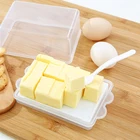 Прозрачный чехол для хранения масла, ящик для хранения сыра с ножом и перегородкой