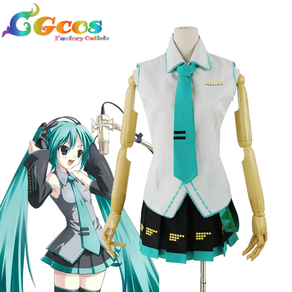 CGCOS Бесплатная доставка Косплей Костюм Вокалоид Хацунэ Мику Новый в наличии