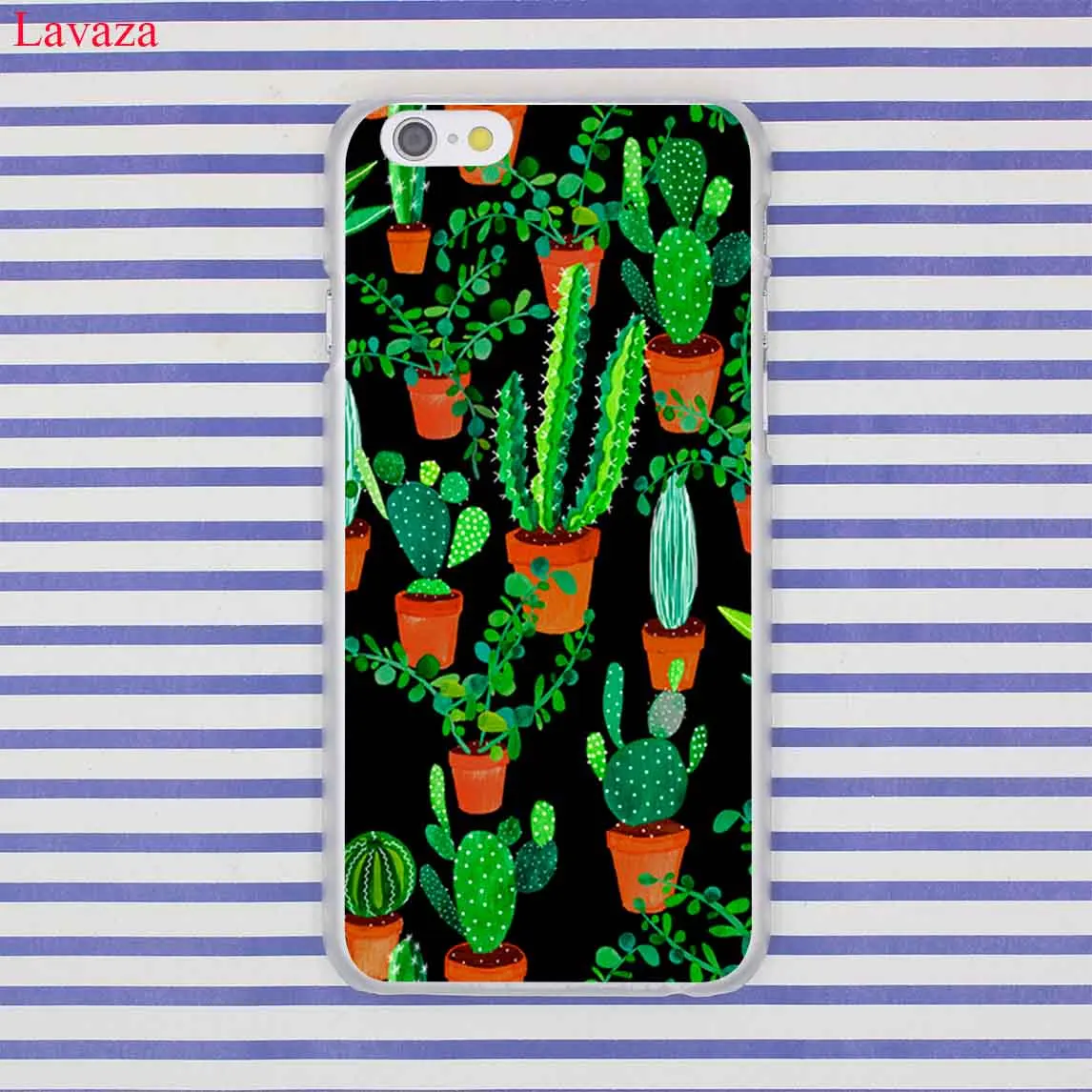 Твердый чехол для телефона Lavaza WaterColor с кактусами и суккулентами iPhone XR XS X 11 Pro Max 10 7