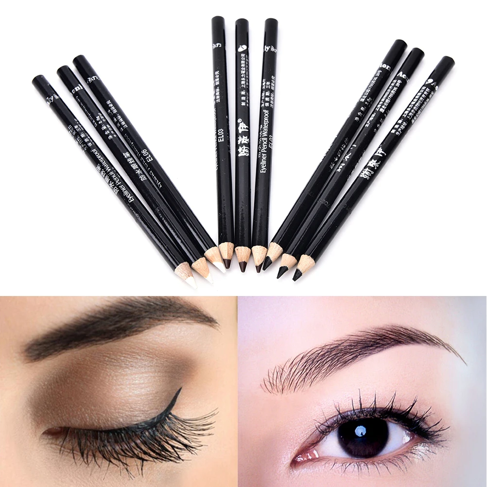 3 шт. Черная Подводка для глаз карандаш Водостойкая Женская Профессиональная и