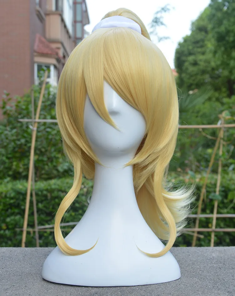 LoveLive! Любовь Live Eli Ayase парики термостойкие синтетические волосы клип конский хвост косплей парик+ парик колпачок+ белая лента для волос