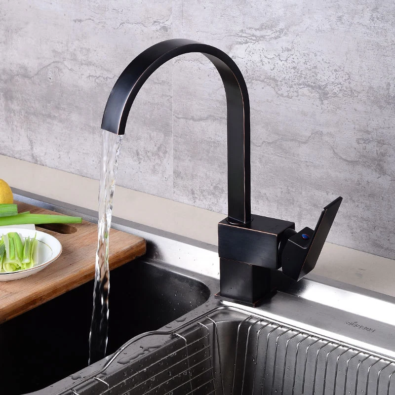 2019 Высокая дуга кухня кран латунь Раковина Смесители холодной и горячей воды