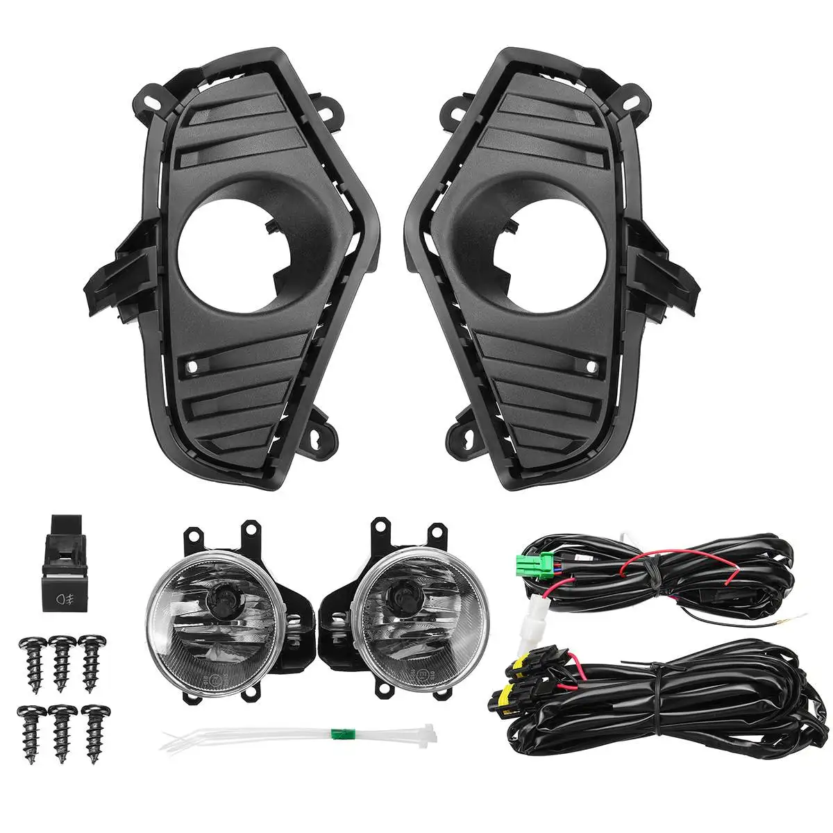 2 шт 12V фонарь бампера Галогенные Противотуманные фары комплект для Toyota RAV4+ противотуманные, автомобиль, DRL светодиодный фонарь сборки комплект для замены