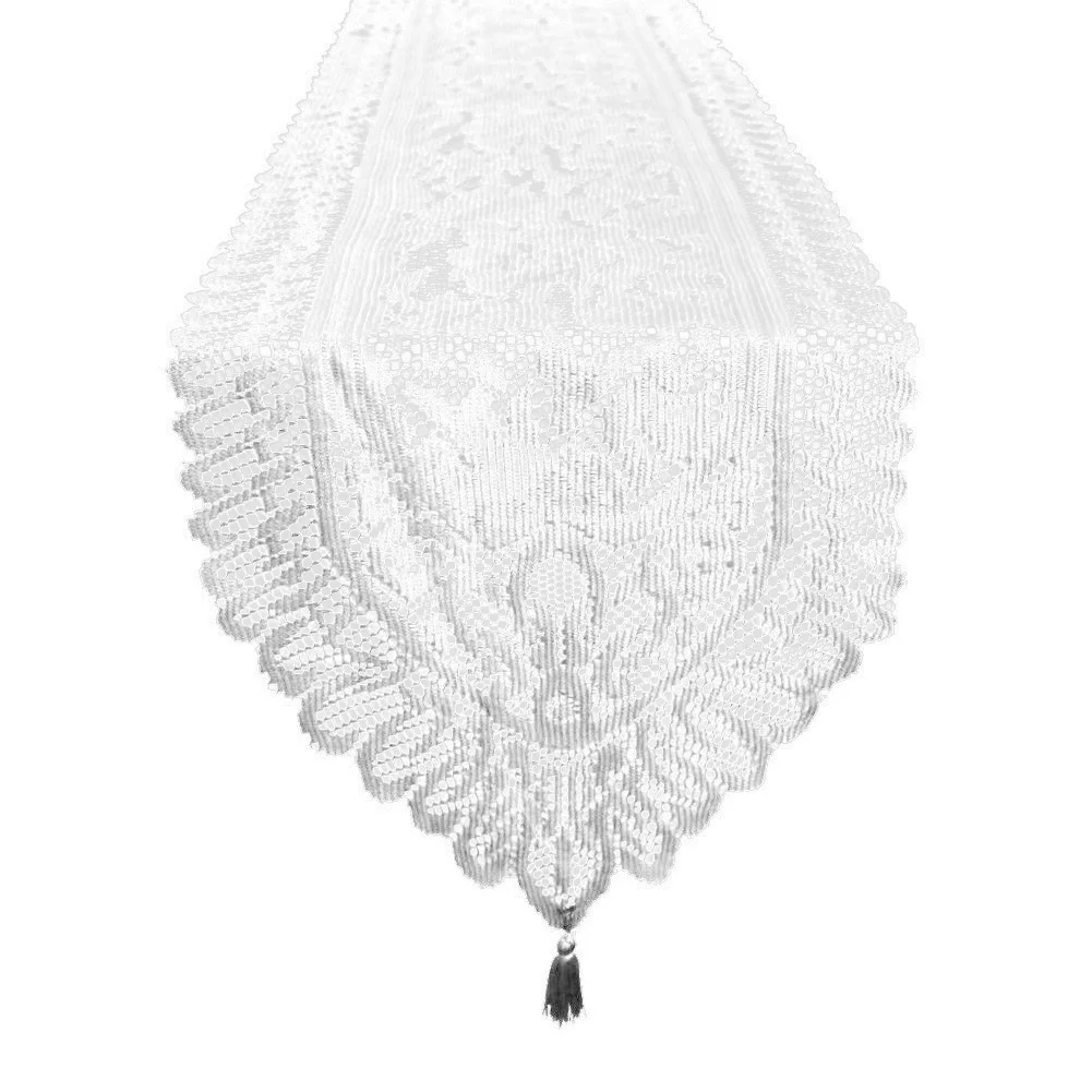 Rustic Vintage Polyester Lace Floral Table Runner Decoration Dinner Home Wedding Crochet Hollow Out Elegant Restaurant Party | Дом и сад