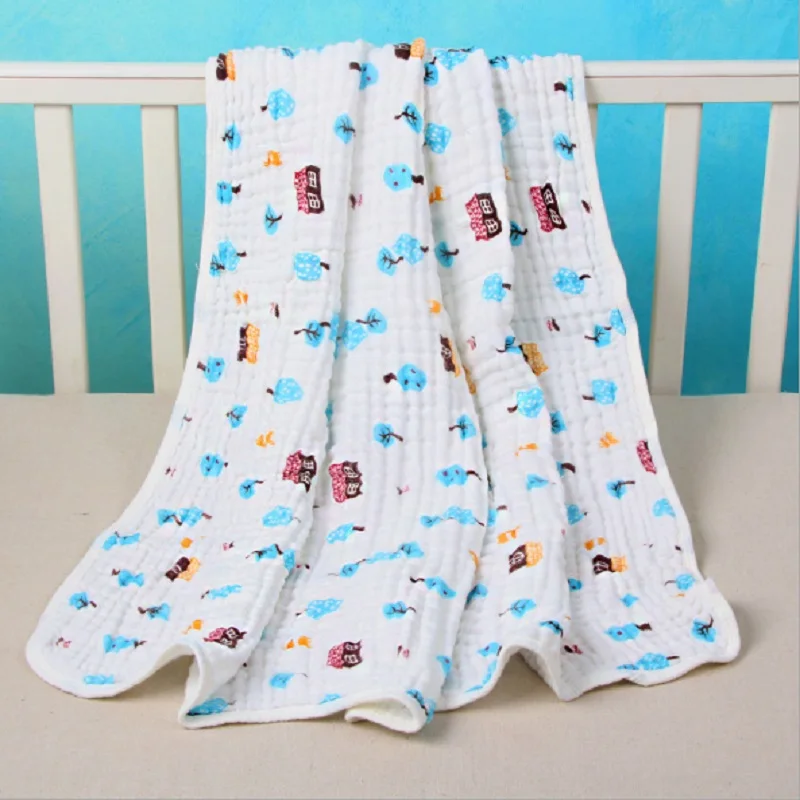 5 Хлопок 6 слойный муслиновый Bebe Пеленальный Одеяло для новорожденных банное полотенце Полотенца газ проект хлопок новорожденного Полотенца s ультра мягкий Полотенца 70*140 см - Цвет: 5