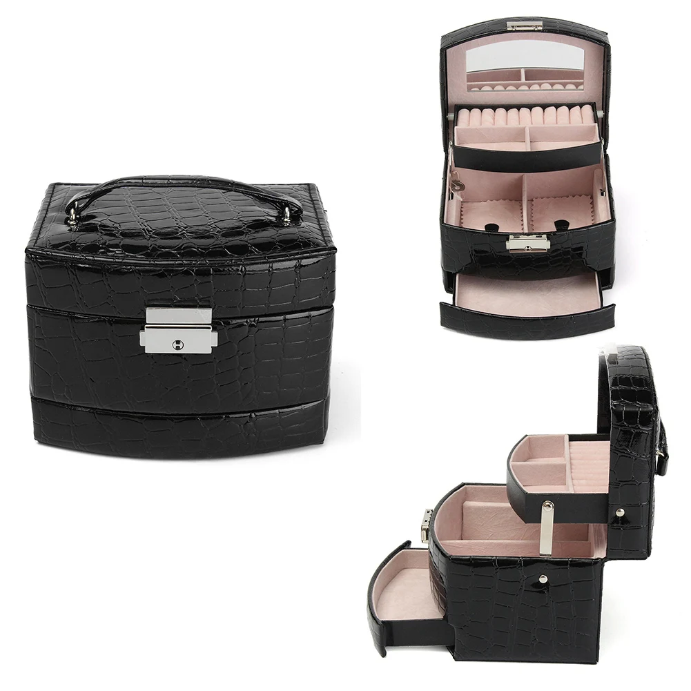 Новый мини путешествия украшение из искусственной кожи Box/ювелирные изделия