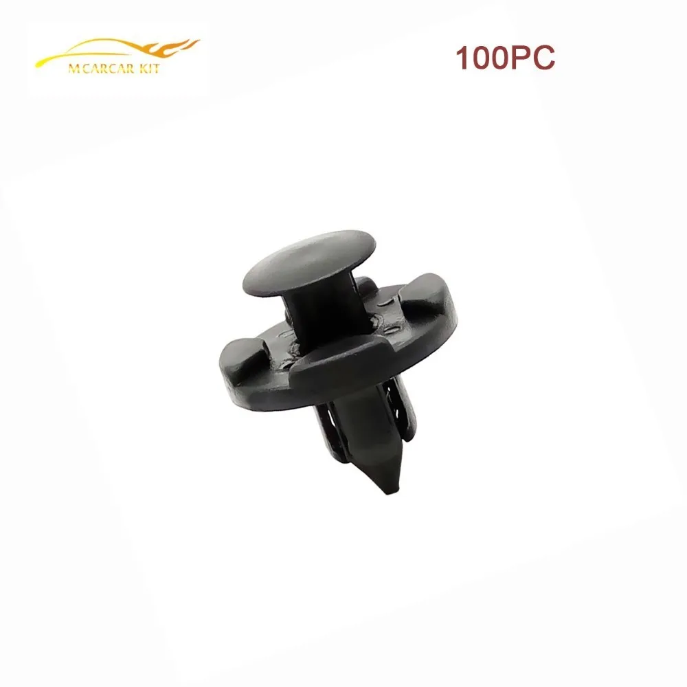 Mcarcar Kit 100 шт. 8 мм нейлоновая застежка бампер с заклепками нажимные фиксаторы