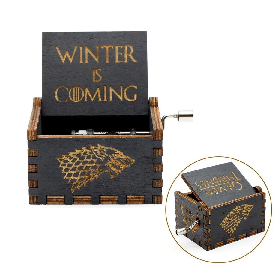 Game of Throne Деревянная музыкальная шкатулка Розовая пантера игра трона Дейви Джонс мерцание Litte Star Lalaland тема День рождения Рождественский подарок - Цвет: Game of Throne