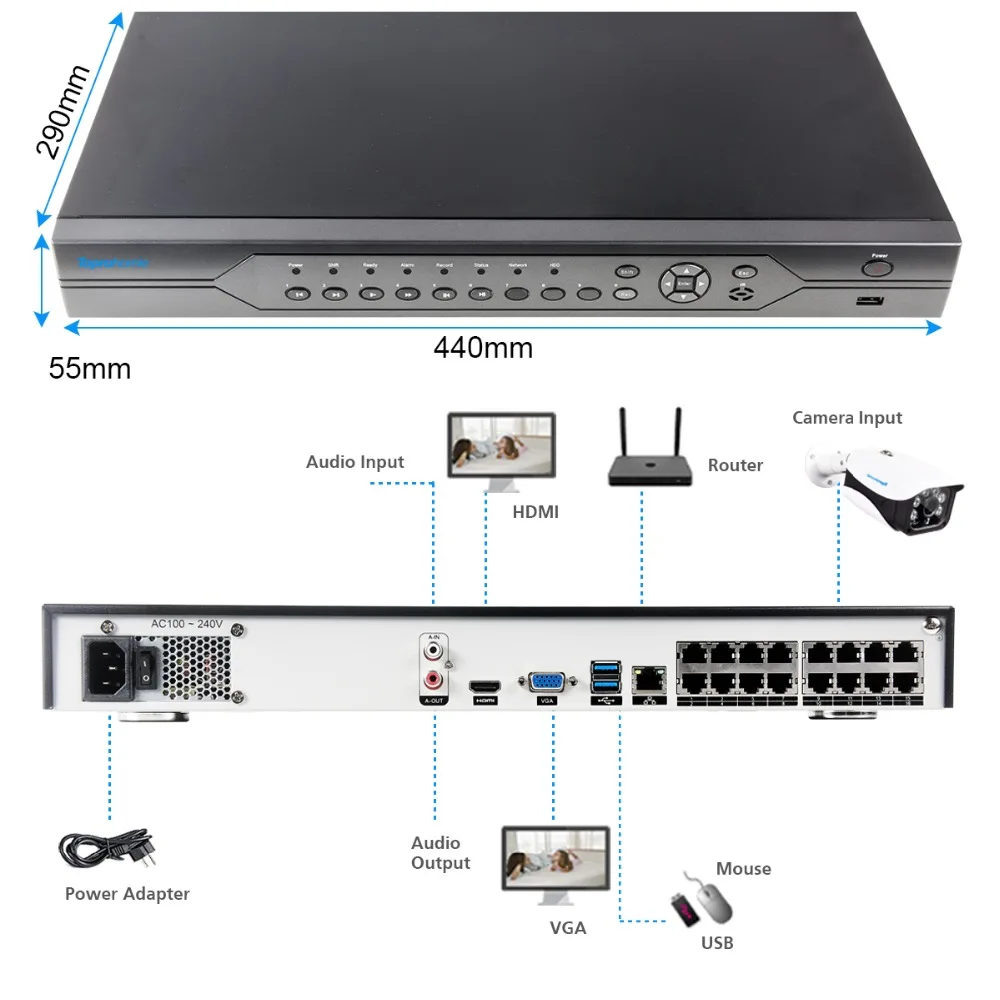 H.265 16CH 5MP POE NVR CCTV Системы 16 шт 2MP 1080 P безопасности открытый аудио записывать звук IP