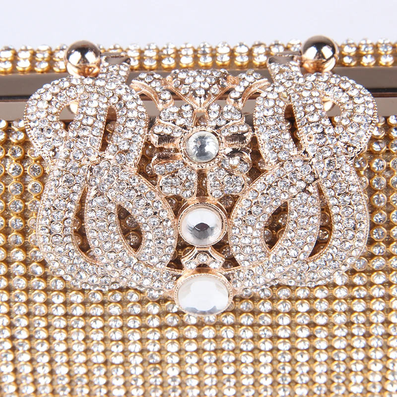 Роскошный блестящий женский вечерний клатч с кристаллами высококачественные