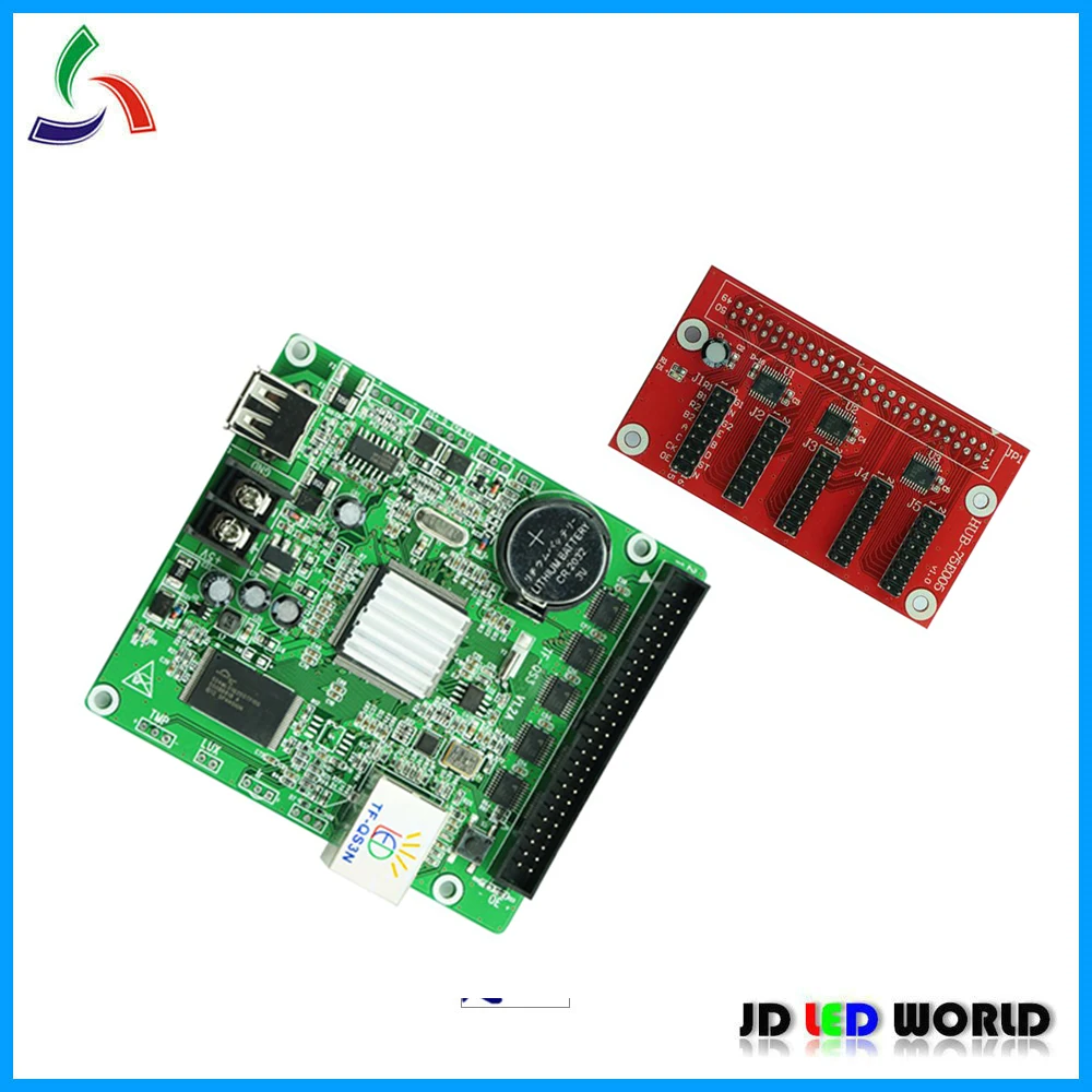 TF QS3N USB + сетевые порты полноцветный видеоконтроллер со светодиодным экраном 160*128