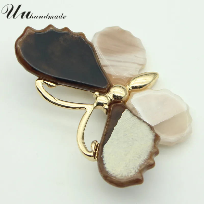 Трендовые Акриловые Броши Бабочка для женщин милые хиджаб булавки большая