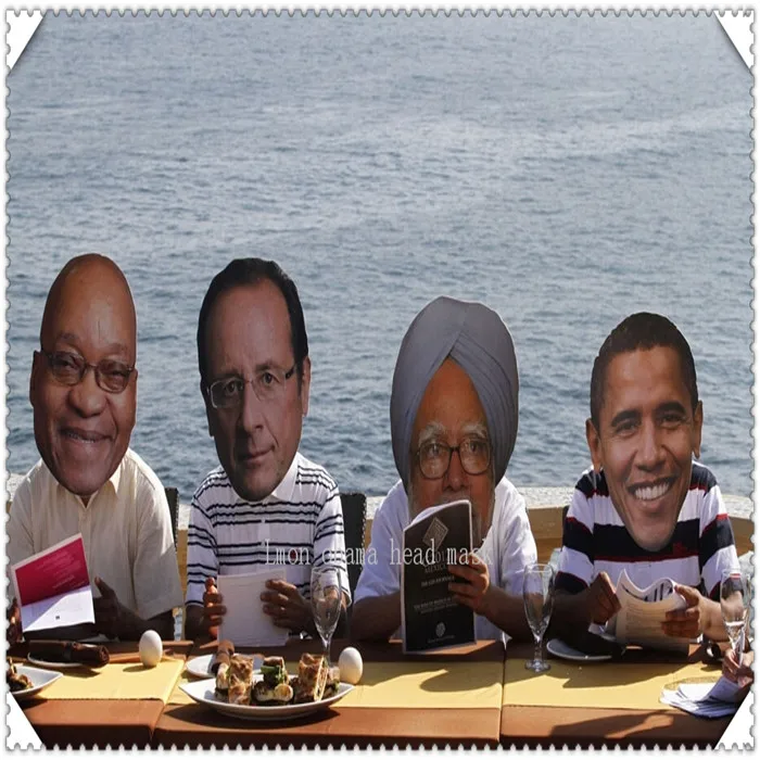 Президент в Соединенных Штатах Барак Хусейн Обама забавная маска Счастливого