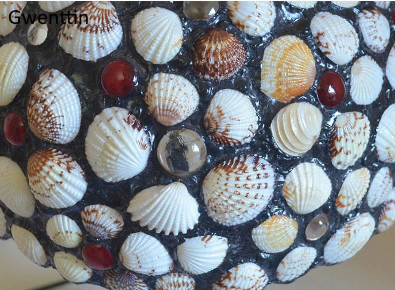 Средиземноморская настольная лампа Tiffany Shell для гостиной, прикроватная настольная лампа из стекла, винтажный светодиодный светильник-подставка, светильники в стиле арт-деко