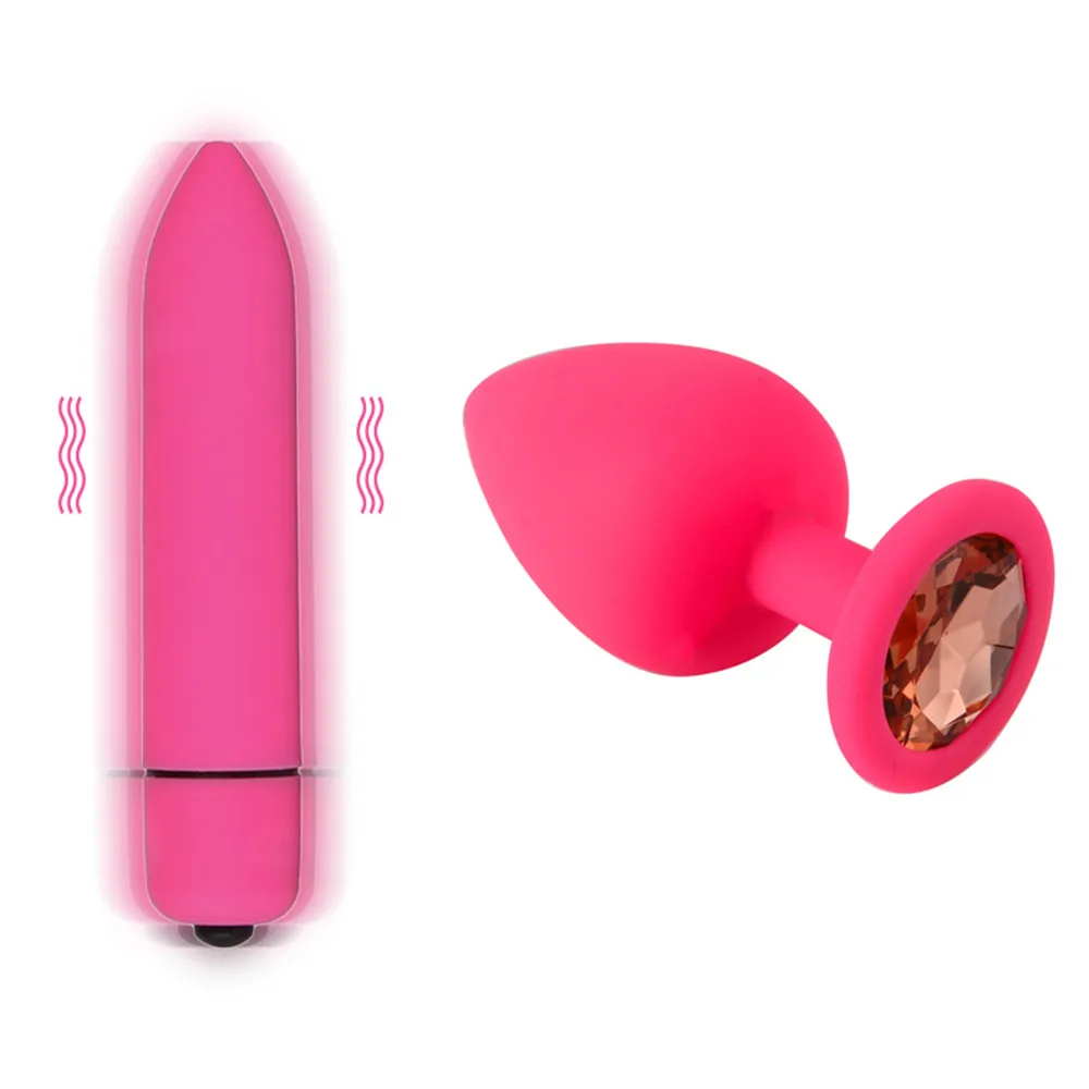 2 шт./компл. силиконовая Анальная пробка Анальный дилдо вибратор секс игрушки для