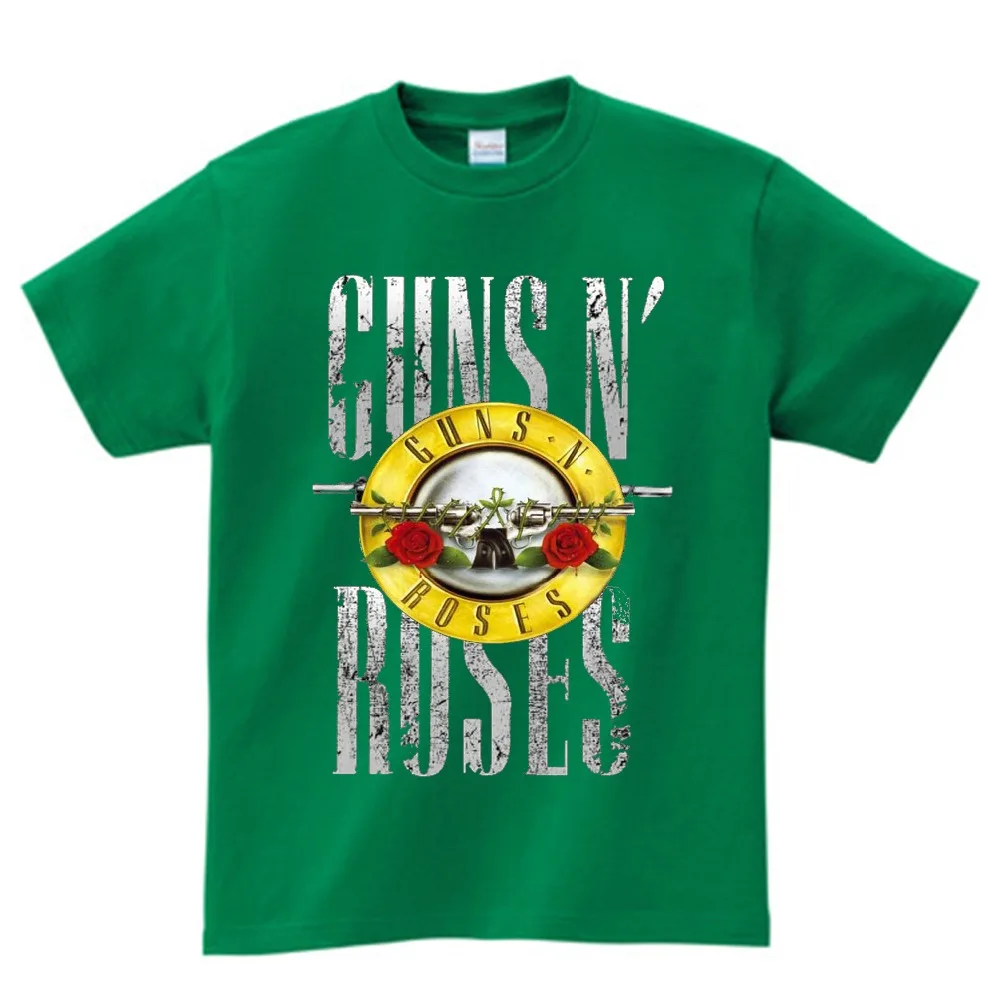 Футболка с надписью «guns N Roses» детская футболка из чистого хлопка с круглым вырезом Детский костюм для маленьких мальчиков и девочек NN