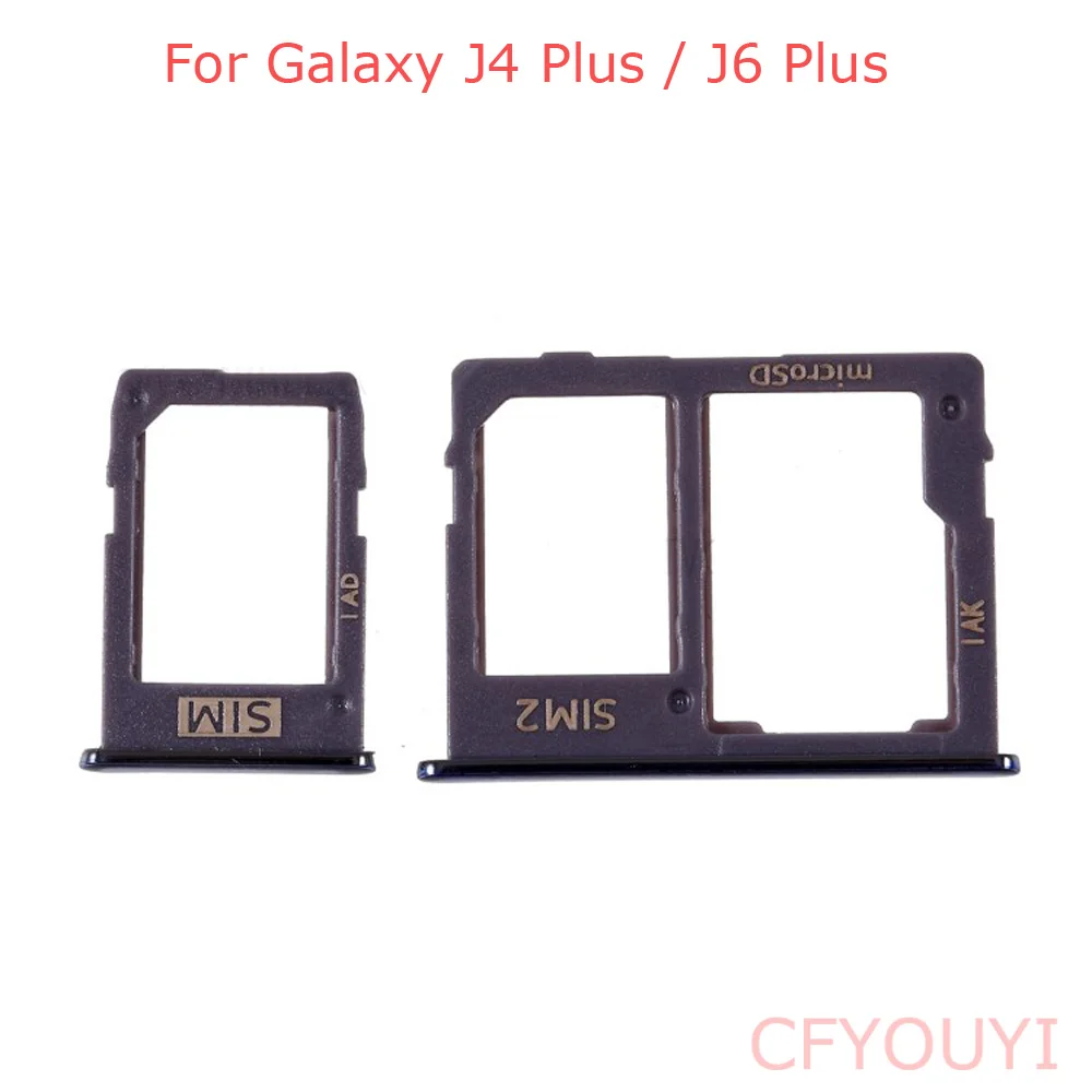 

10pcs/lot For Samsung Galaxy J6+ J610F J6 Plus/J4+ J415F J4 PLUS 2018 SIM Card Tray Slot Holder Replacement Part J610 J415