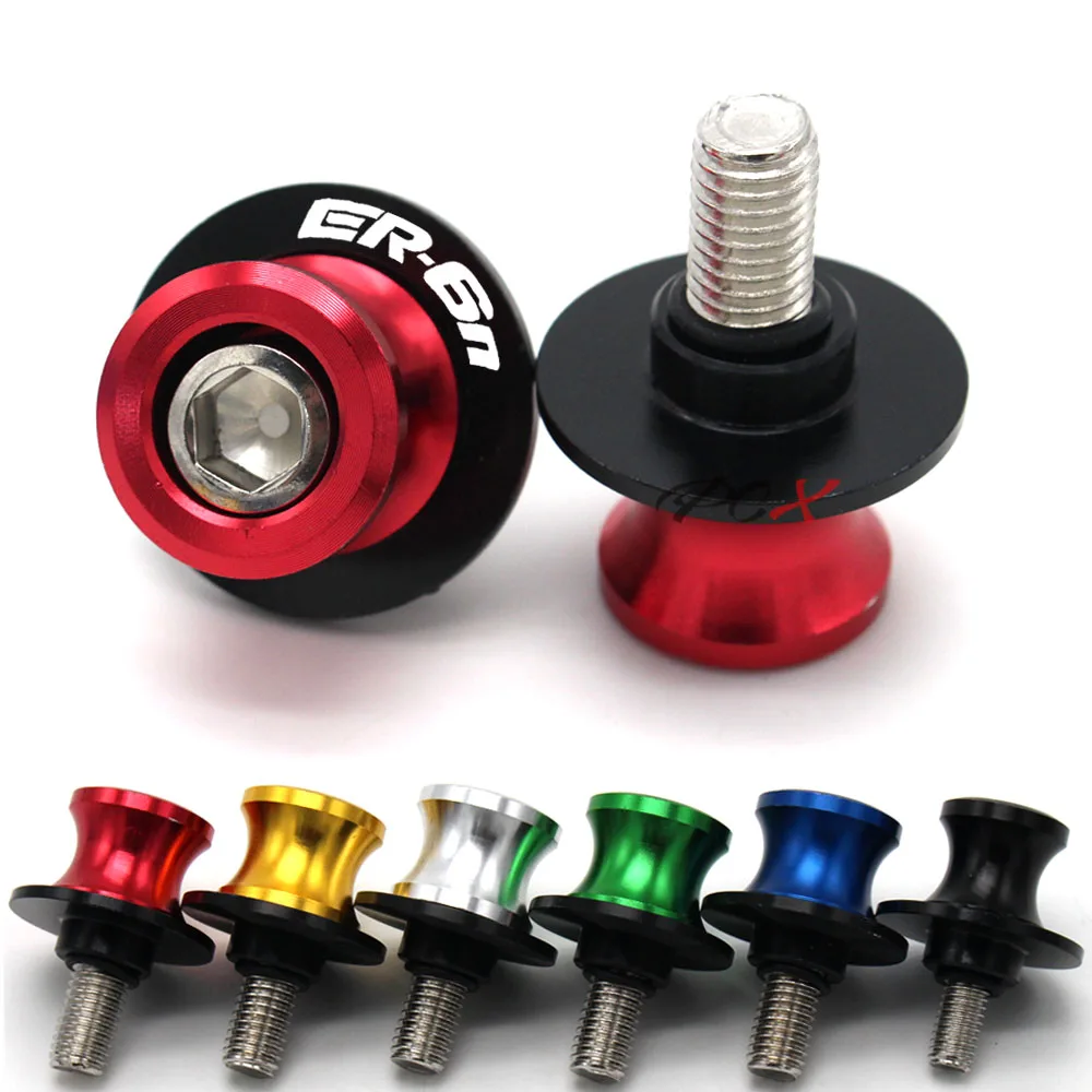 

Motorcycle CNC Aluminum Swingarm Spools slider 10mm stand Screws For Kawasaki ER-6N ER6N ER 6N 2009-2016