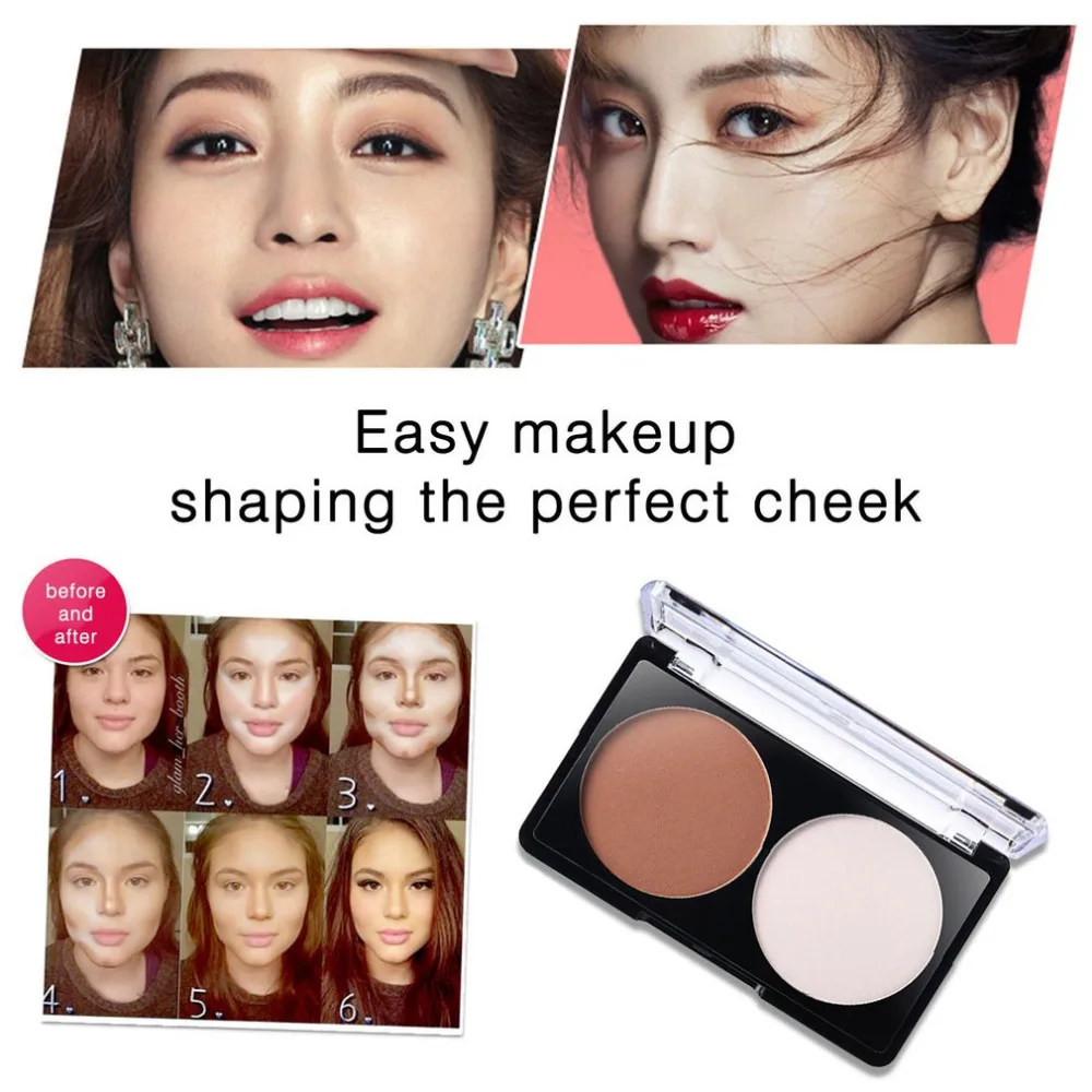 От Nanda Makeup 2 цвета хайлайтер пудра палитра для стрижки длительная косметика лица