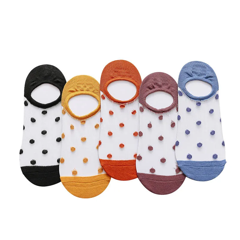 Хрустальные шелковые невидимые стеклянные тонкие прозрачные женские носки в