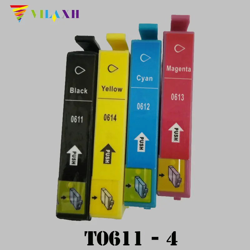 Чернильный картридж Vilaxh T0611 T0612 T0613 T0614 для принтера Epson Stylus D68 D88 DX3800 DX3850 DX4800