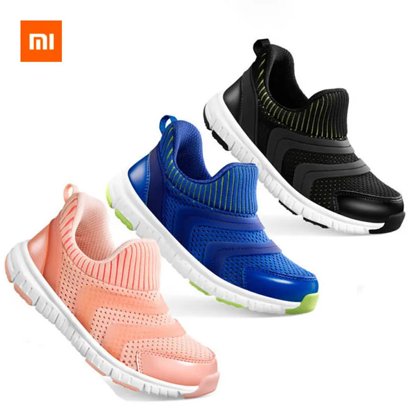Xiaomi Mijia легкие детские кроссовки с высокой эластичной подошвой из ЭВА, дышащая Нескользящая детская спортивная обувь
