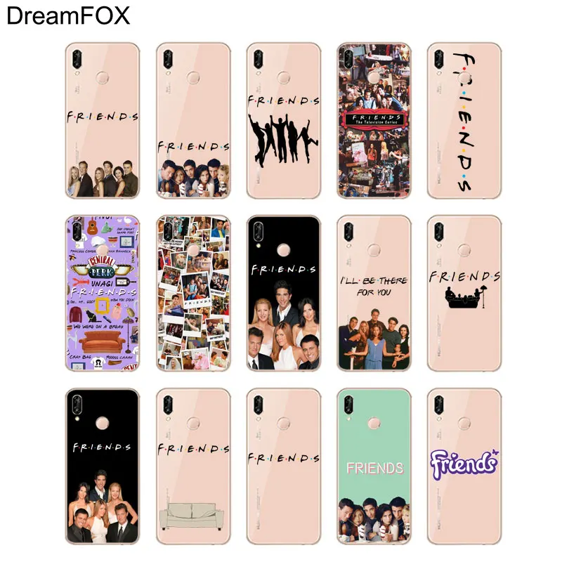 Мягкий силиконовый чехол DREAMFOX L586 Friends из ТПУ для Huawei Honor 6a 6C 7X9 10 P20 P30 Lite Pro P Smart 2019 |