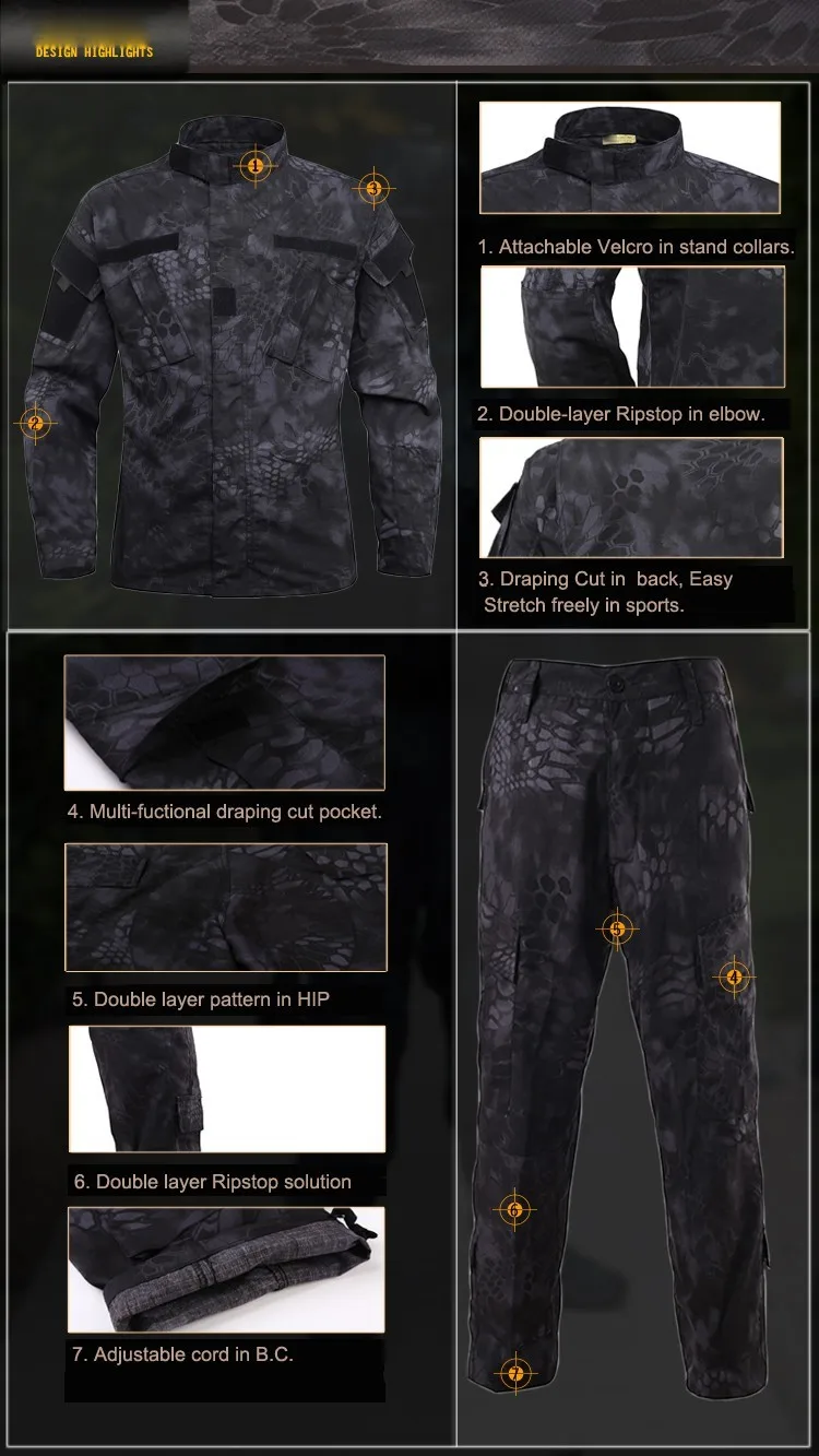 Тактическая форма war Highlander US Kryptek униформы «BDU»(куртка и брюки) армейские военные тактические брюки карго Униформа зимние брюки