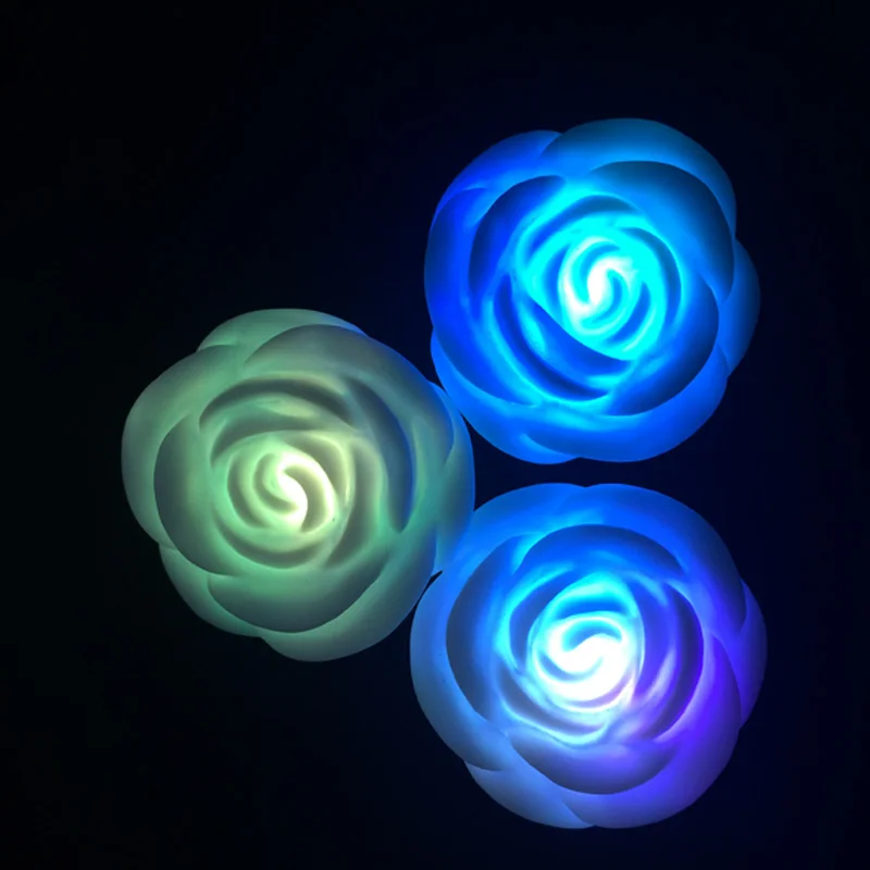 2018 светодиодные свадебные сувениры Рождественская вечеринка Свеча цветок розы