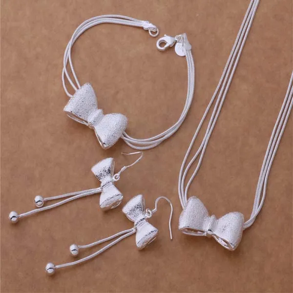 AS256 популярный комплект ювелирных изделий из стерлингового серебра цветной