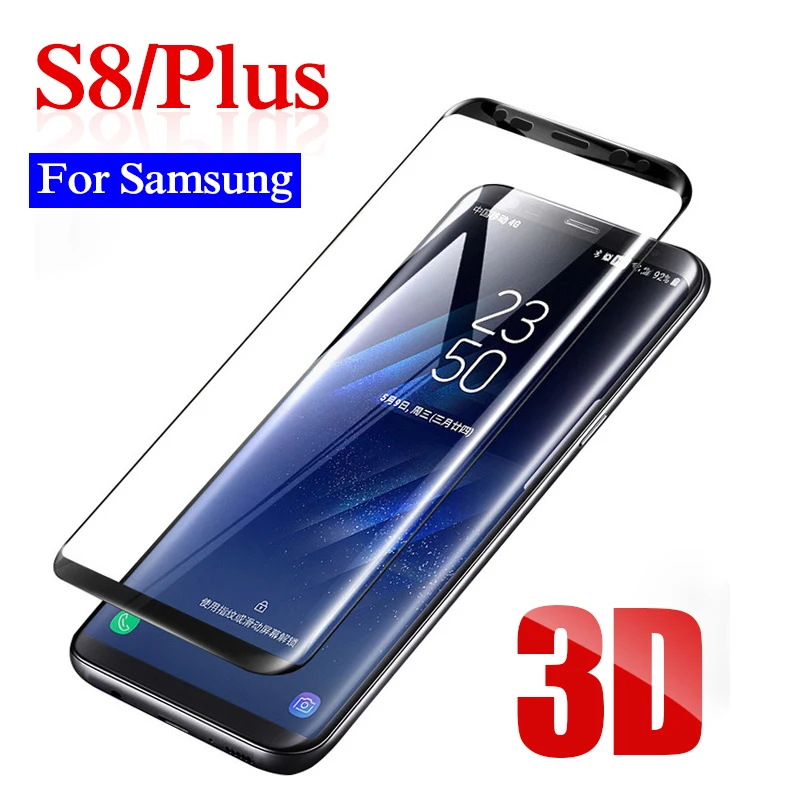 Защитное стекло для samsung s8 plus note 8 закаленное 3d изогнутое 8s 8note note8 полное покрытие