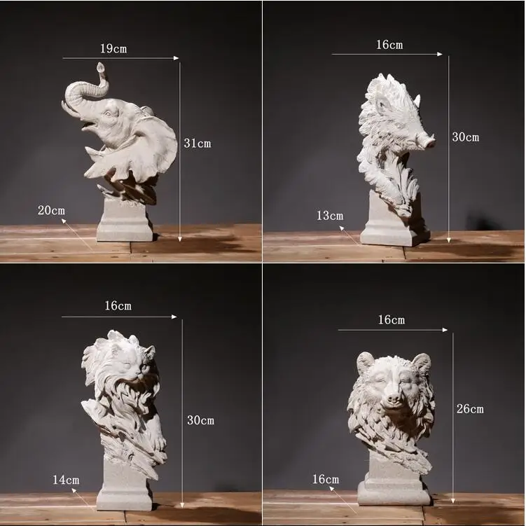 Европейский офисный Рабочий стол Sulpture Art домашний интерьер украшения смолы статуи животных гостиной ремесла Ретро украшения